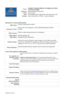 syllabi template