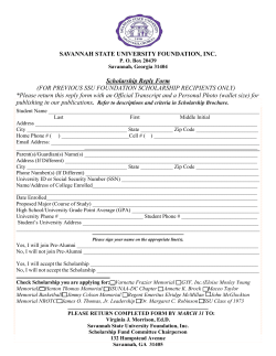 SSU Foundation Scholarship Reply Form