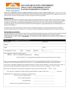 Download Border County Waiver