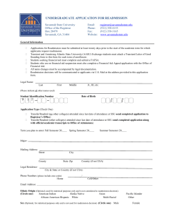 A complete Application for Re-Admission online