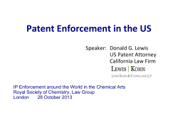Patent Enforcement in the US