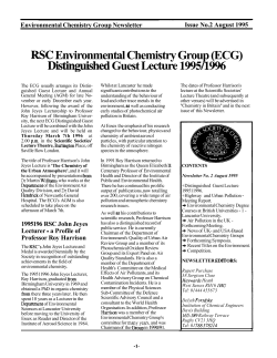 ECG Newsletter Issue 2: August 1995