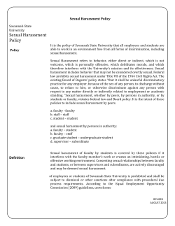 Sexual Harassment Policy