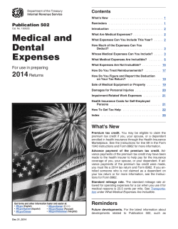 Please see IRS Publication 502 for additional information regarding the Health Care FSA.