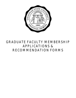 Graduate Faculty Application