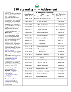 SSU/eCore Course Equivalency Guide