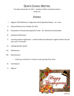 Agenda