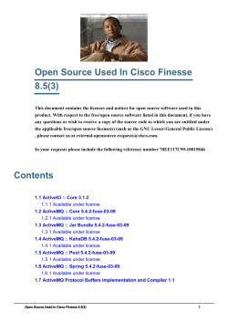 Open Source Used in Cisco Finesse Release 8.5(3)