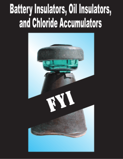 Battery Insulators, Oil Insulators and Chloride Accumulators