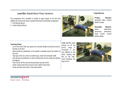 Barbell Bench Press [PDF 142.97KB]