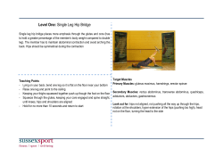 Single Leg Hip Bridge [PDF 128.16KB]