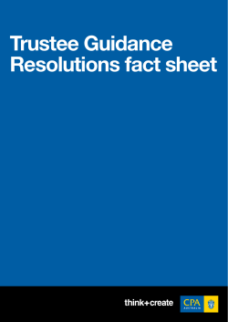 Trustee Guidance Resolution