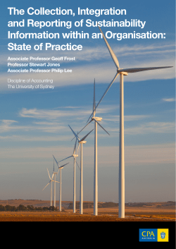 Collection, integration and reporting of sustainability within an organisation