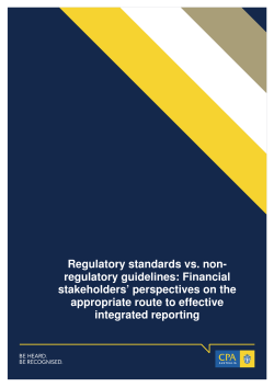 Effective integrated reporting: A call for change