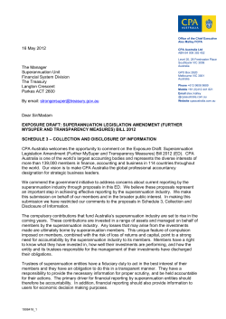 Superannuation Legislation Amendment (further MySuper and transparency measures) Bill 2012