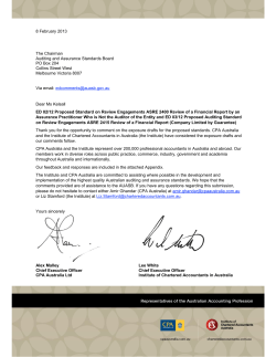 Proposed standard on review engagements