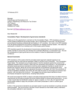 Charity governance standards