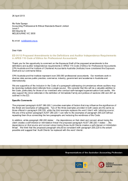 Auditor independence requirements