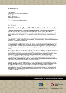 Direct assistance from internal auditors