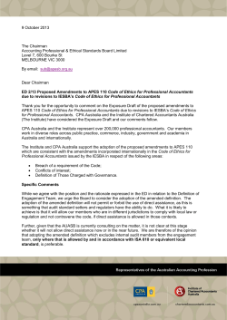 Proposed amendments to APES 110