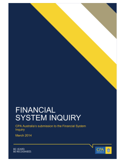 Submission to the Financial System Inquiry