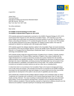 Strategic direction of audit standard-setter