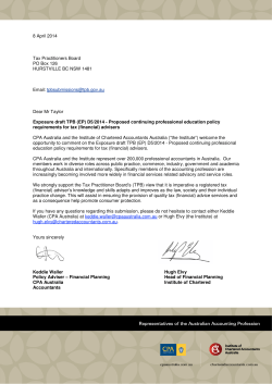 Continuing professional education policy requirements for tax (financial) advisers