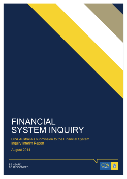 Financial System Inquiry: Interim report
