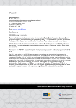 Strategic direction of the public sector accounting standard-setter