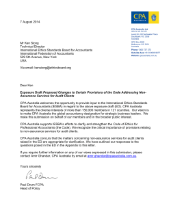 Non assurance services for audit clients