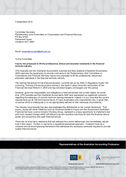 Lift the professional, ethical and education standards