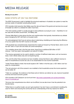 NSW steps up on tax reform
