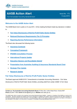 AASB action alert highlights latest discussions