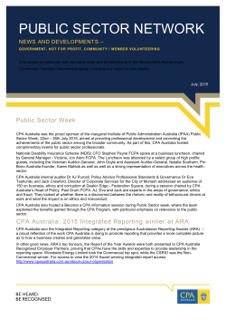 Public sector network: News and developments July 2015