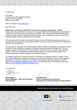 Submission: Comments on grantor accounting for service concession arrangements