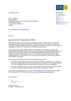 IPSASB ED 56 Applicability of IPSASs