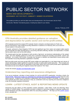 Public sector network: News and developments February 2015