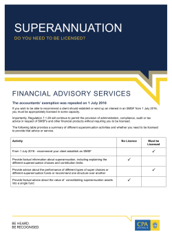 Superannuation: Do you need to be licensed?