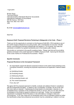 Proposed revisions pertaining to safeguards in the code: Phase 1