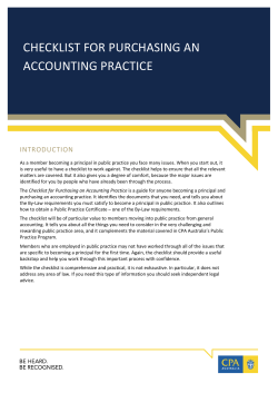 Purchasing an accounting practice checklist