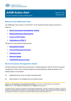 AASB action alert highlights latest discussions