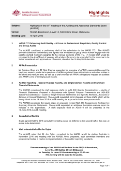 AUASB 18 April meeting highlights