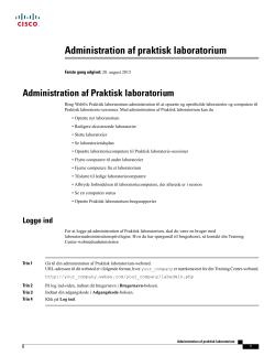 Administration af praktisk laboratorium