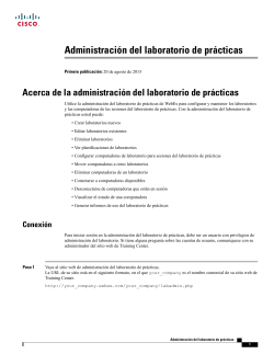 Administraci&Atilde;&sup3;n del laboratorio de pr&Atilde;&iexcl;cticas