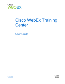 Cisco WebEx Training Center User Guide