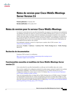 Notes de version pour Cisco WebEx MeetingsServer Version 2.6