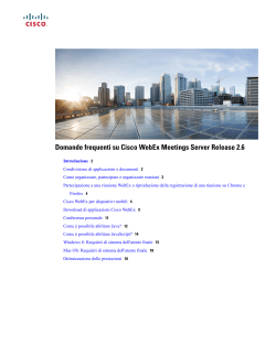 Domande frequenti su Cisco WebEx Meetings Server Release 2.6