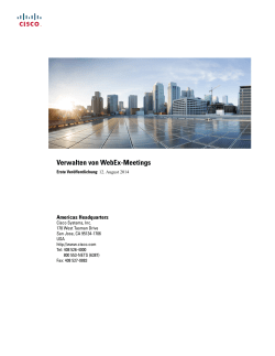 Verwalten von WebEx-Meetings