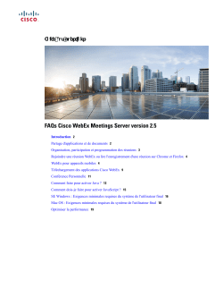 FAQs Cisco WebEx Meetings Server version 2.5