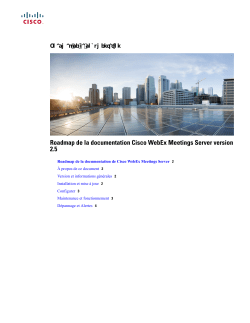 Roadmap de la documentation Cisco WebEx Meetings Server version 2.5